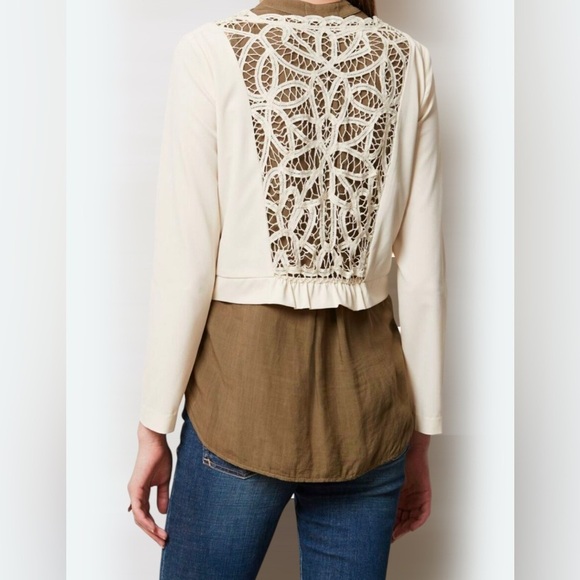 Revolve Line & Dot Battenberg lace cropped jacket - Picture 4 of 8